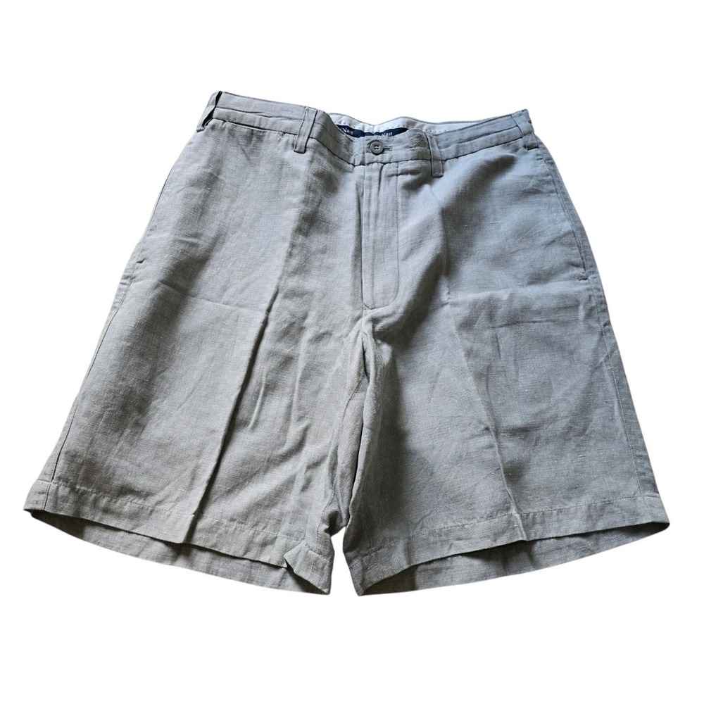 Nat Nast Mens Linen Blend Shorts Size 32 Gray